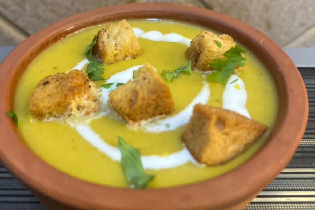 creamy yellow lentil soup