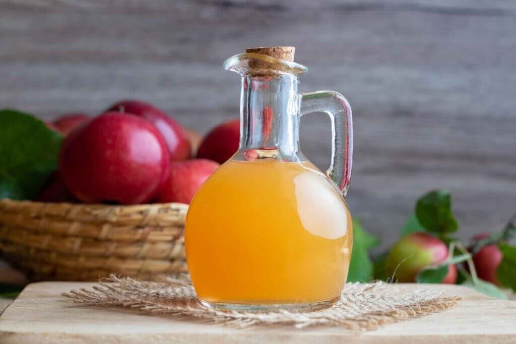 a bottle of cider vinegar for the honey mustard sauce